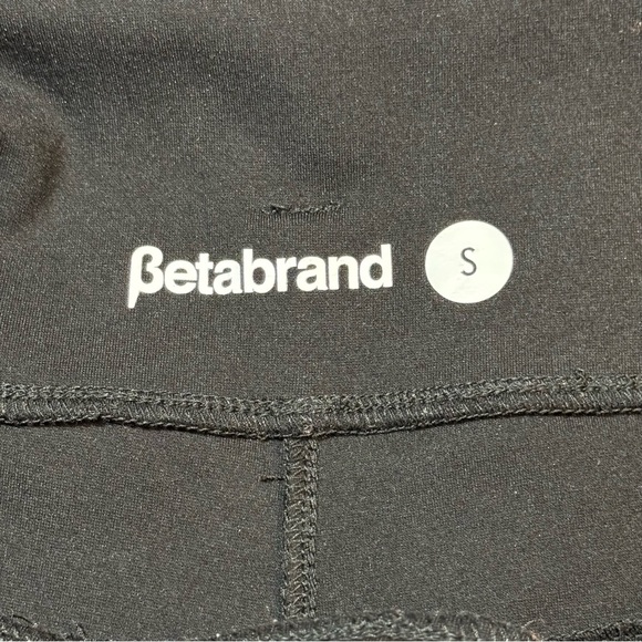 🌻 Betabrand Fold Over Pleated Wide Leg Dress Pants Yoga Black Size S - Picture 7 of 8